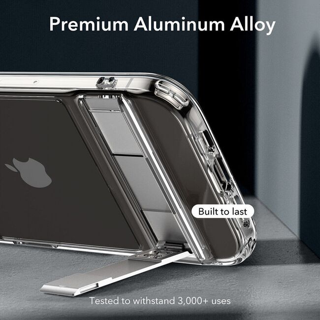 Husa iPhone 15 Pro ESR Air Shield Boost Kickstand, transparenta