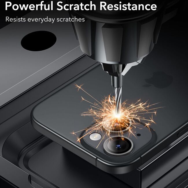 Folie sticla camera iPhone 15 ESR Armorite Camera Lens Protectors, negru