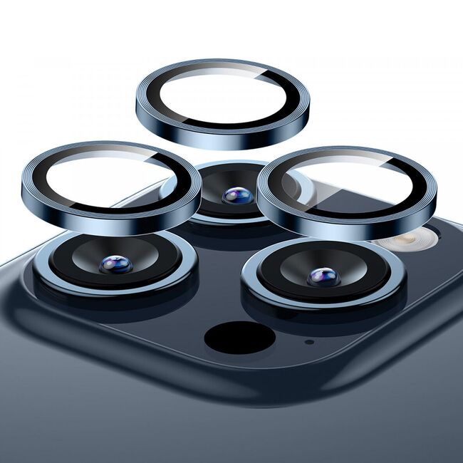 Folie sticla camera iPhone 15 Pro, 15 Pro Max ESR Armorite Camera Lens Protectors, cromatic