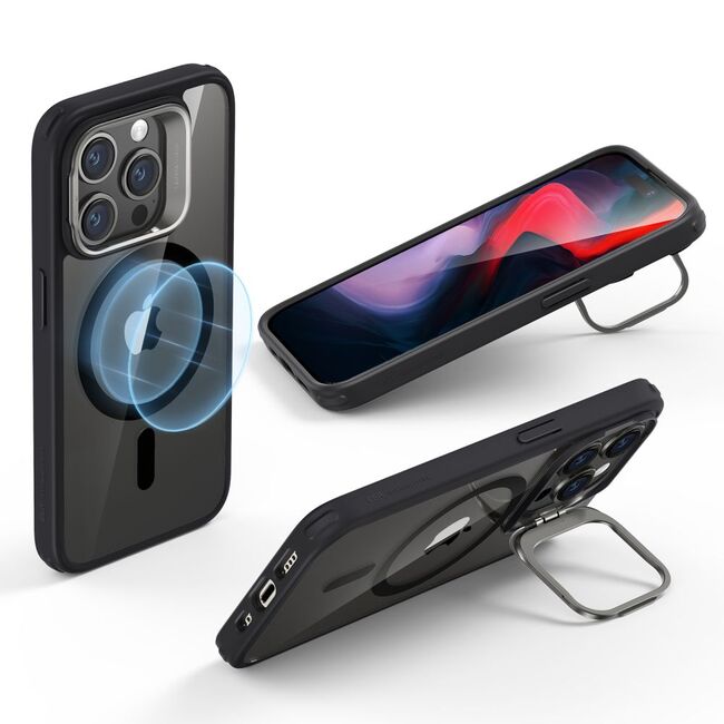 Husa pentru  iPhone 15 Pro - ESR Classic Hybrid HaloLock cu Magsafe Kickstand - negru