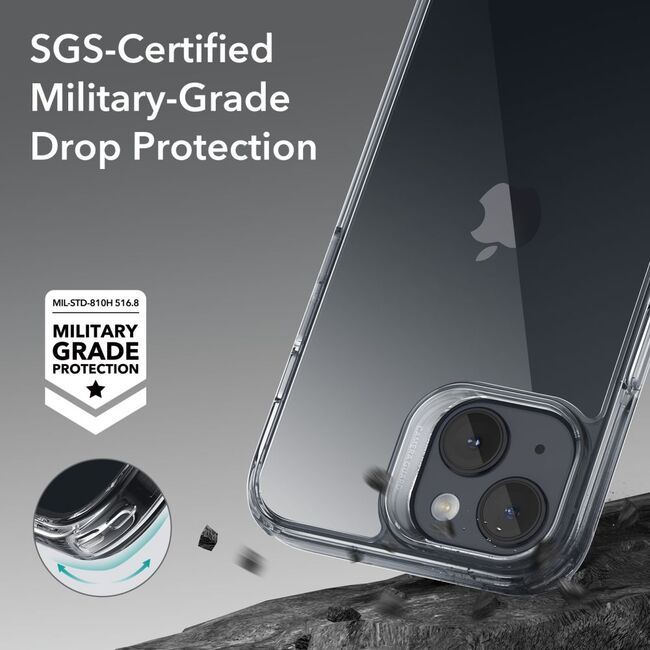 Husa iPhone 15 ESR Ice Shield, transparenta