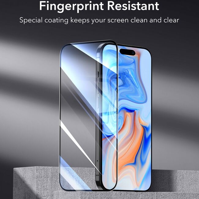 Folie sticla iPhone 15 ESR Screen Shield, transparenta