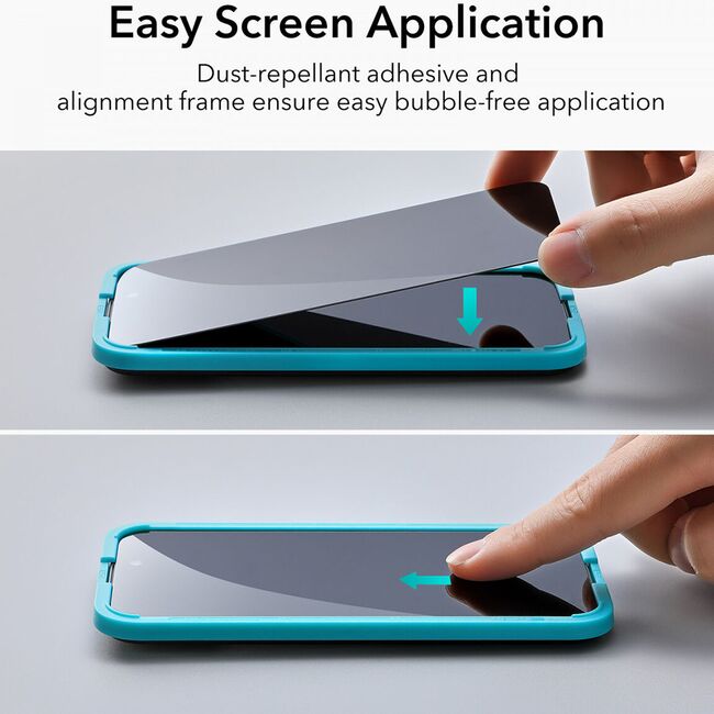 Folie privacy sticla iPhone 15 Pro ESR Screen Shield