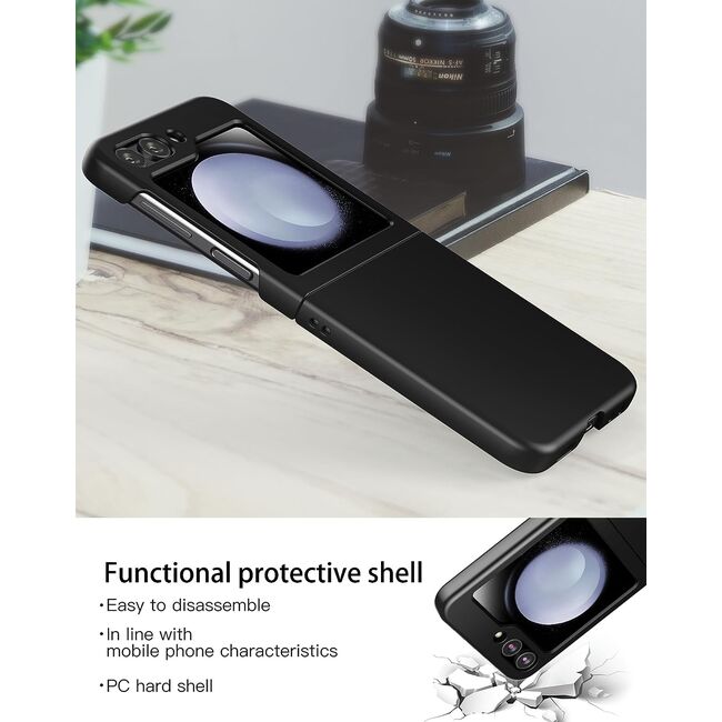 Husa Samsung Galaxy Z Flip 5 - soft edge silicone - negru