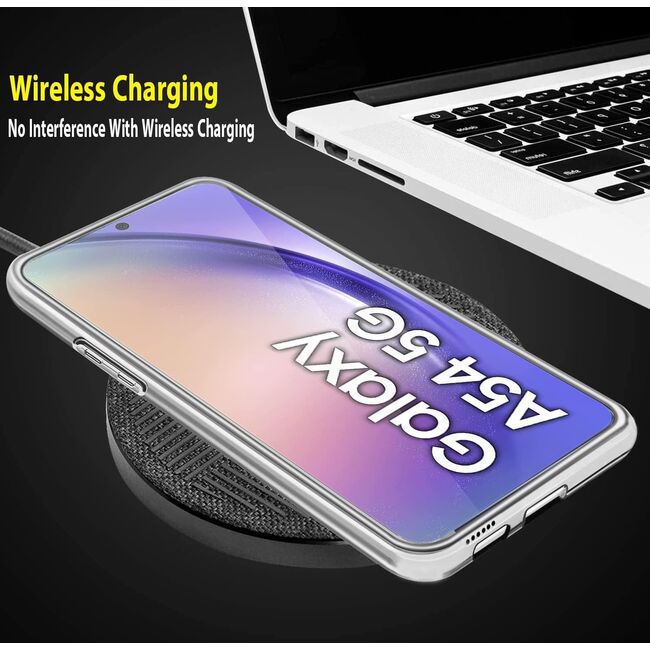 Pachet 360: Husa cu folie integrata pentru Samsung Galaxy A54 Cover360, transparent