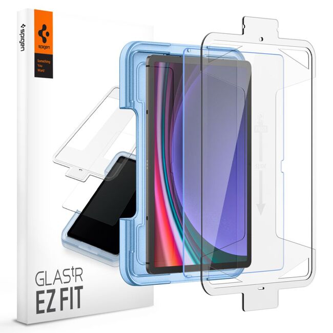 Folie sticla Samsung Galaxy Tab S9 Ultra Spigen Glas.t R Ez Fit 9H, transparenta