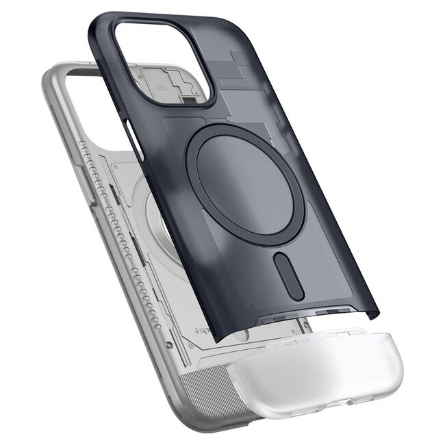 Husa iPhone 15 Pro Spigen Classic C1 MagSafe, gri
