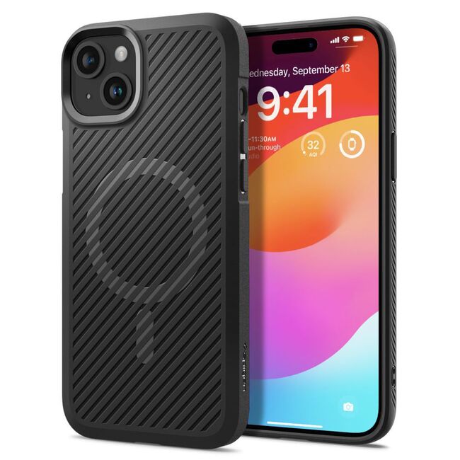 Husa iPhone 15 Spigen Core Armor MagSafe, negru