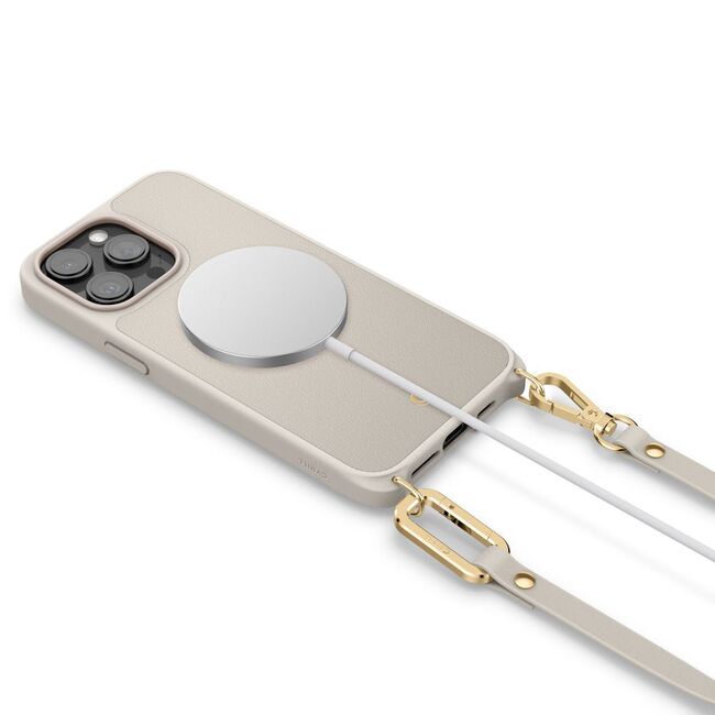 Husa iPhone 15 Pro Spigen Cyrill Classic Charm MagSafe, crem