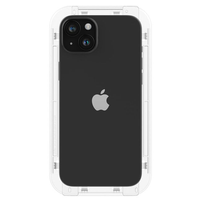 Folie iPhone 15 Spigen Glas.tR EZ Fit, negru