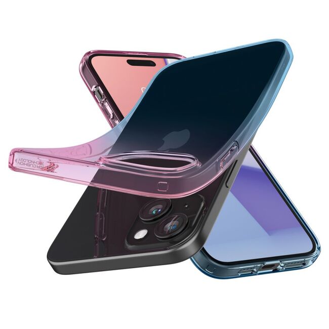 Husa iPhone 15 Spigen Liquid Crystal, roz