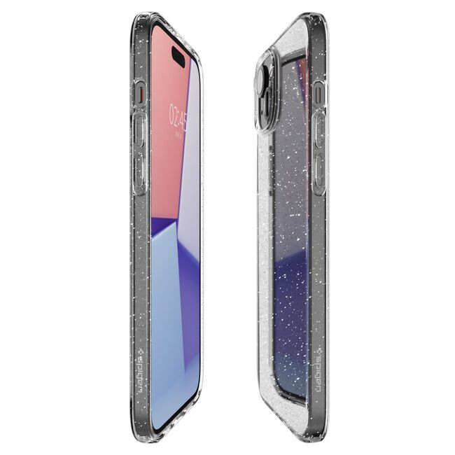 Husa iPhone 15 Plus Spigen Liquid Crystal Glitter, Crystal Quartz