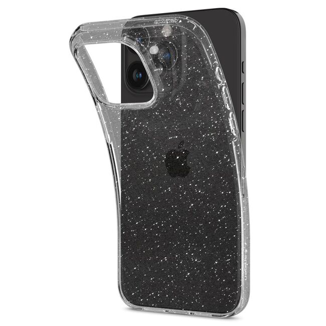 Husa iPhone 15 Pro Max Spigen Liquid Crystal Glitter, Crystal Quartz