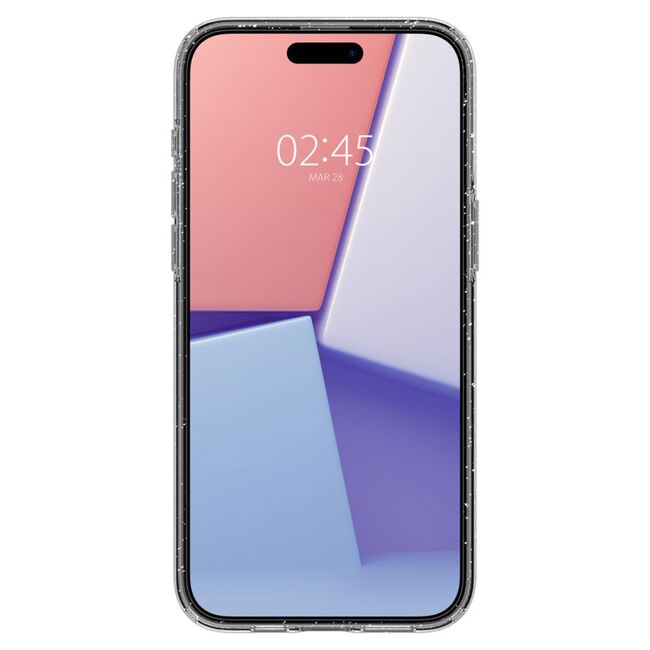 Husa iPhone 15 Pro Max Spigen Liquid Crystal Glitter, Crystal Quartz