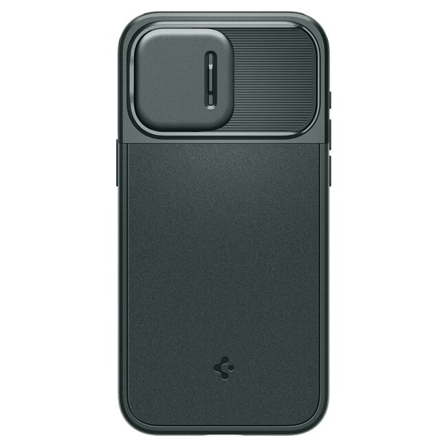 Husa iPhone 15 Pro Spigen Optik Armor, verde