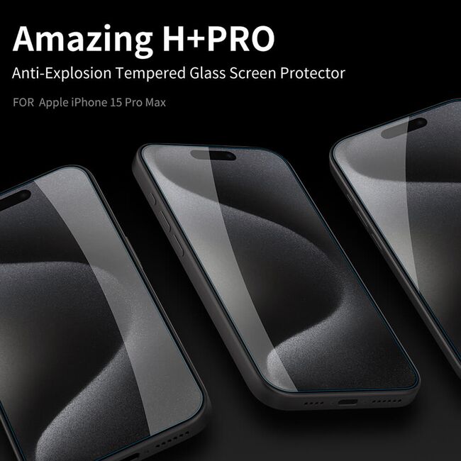 Folie sticla iPhone 15 Pro Nillkin Amazing H+PRO, transparenta
