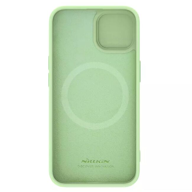 Husa iPhone 15 Plus Nillkin CamShield Silky MagSafe, verde