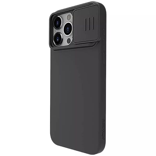 Husa iPhone 15 Pro Max Nillkin CamShield Silky MagSafe, negru