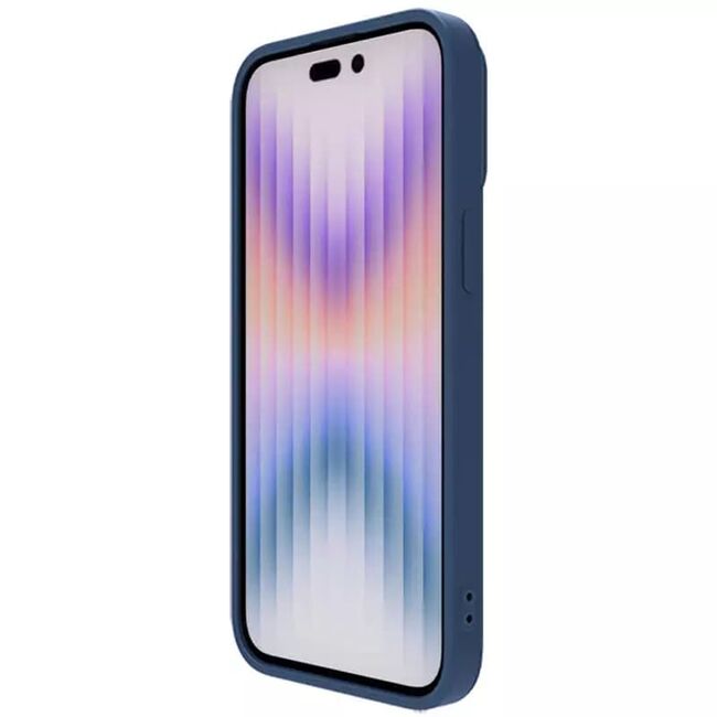 Husa iPhone 15 Pro Max Nillkin CamShield Silky MagSafe, albastru