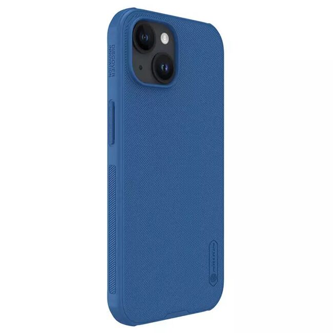 Husa iPhone 15 Nillkin Super Frosted Shield Pro, albastru