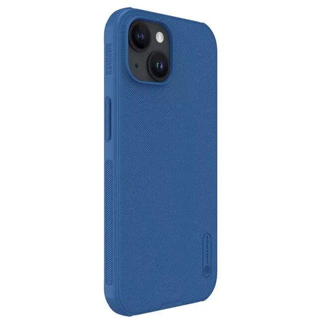 Husa iPhone 15 Plus Nillkin Super Frosted Shield Pro, albastru