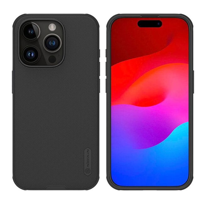 Husa iPhone 15 Pro Nillkin Super Frosted Shield Pro, negru