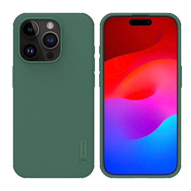 Husa iPhone 15 Pro Nillkin Super Frosted Shield Pro, verde