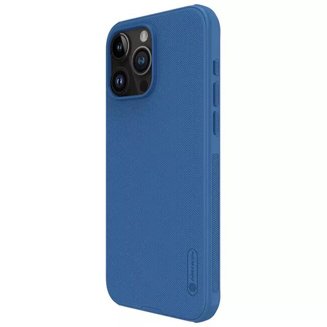 Husa iPhone 15 Pro Max Nillkin Super Frosted Shield Pro, albastru