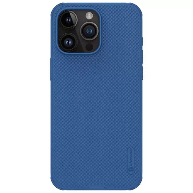 Husa iPhone 15 Pro Max Nillkin Super Frosted Shield Pro, albastru