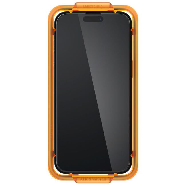 [Pachet 2x] Folie sticla iPhone 15 Plus Spigen Glas.tR Align Master, negru