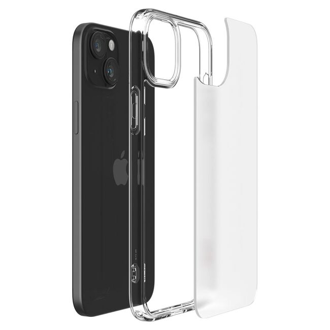 Husa iPhone 15 Spigen Ultra Hybrid, transparenta mata