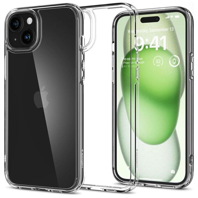 Husa iPhone 15 Plus Spigen Ultra Hybrid, transparenta