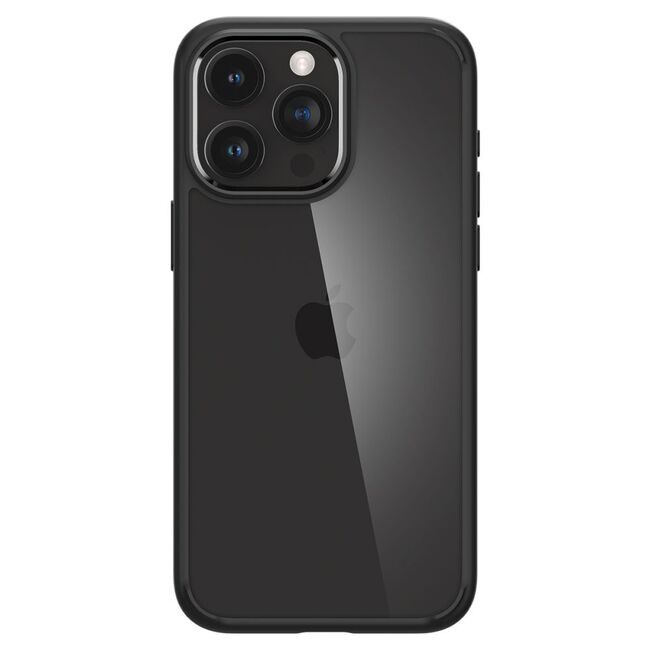 Husa iPhone 15 Pro Spigen Ultra Hybrid, transparent - negru