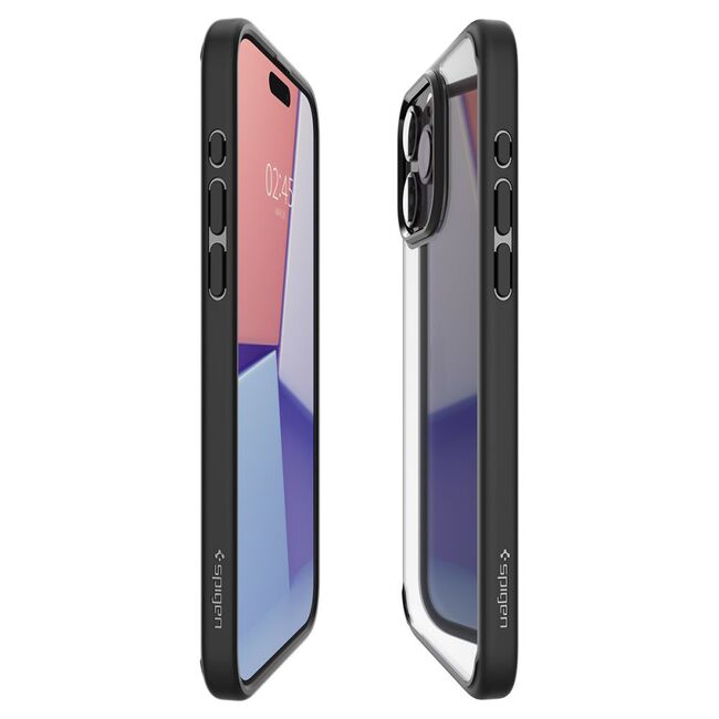 Husa iPhone 15 Pro Max Spigen Ultra Hybrid, transparent - negru