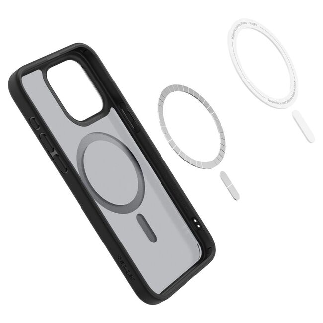 Husa iPhone 15 Pro Spigen Ultra Hybrid MagSafe, cenusiu