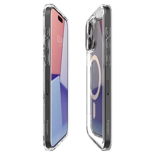 Husa iPhone 15 Pro Max Spigen Ultra Hybrid MagSafe, clear - gold