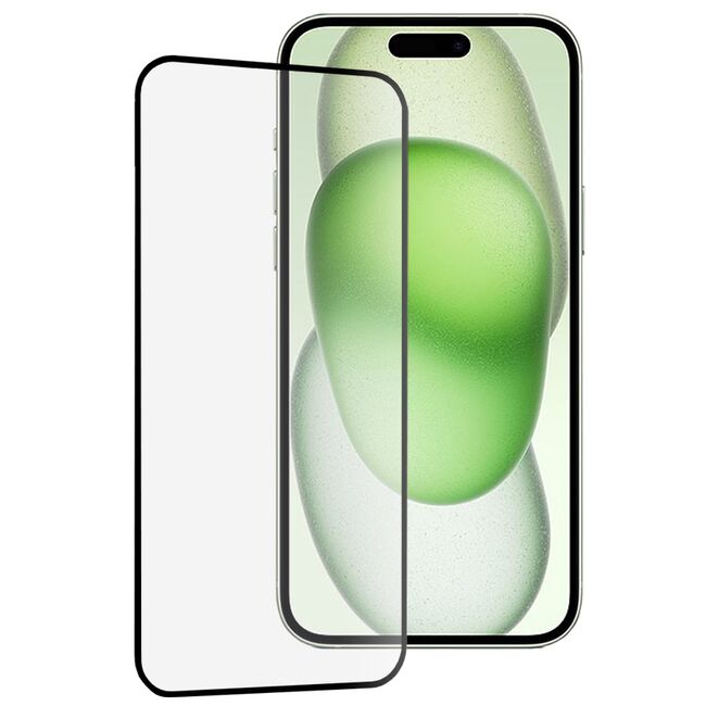 Folie sticla iPhone 15 Pro Max 111D Full Glue Full Cover, negru