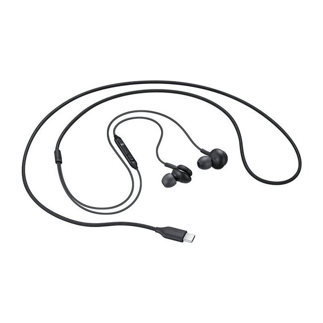 Casti in-ear Samsung AKG, Type-C, microfon, negru, bulk, EO-IC100BBE