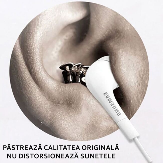 Casti in-ear originale Samsung, microfon, Jack 3.5mm, negru, bulk, EHS64AVFBE
