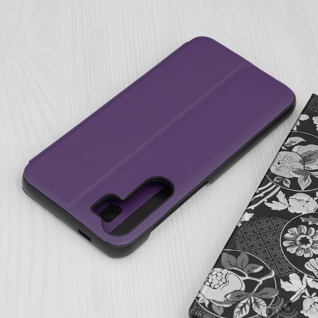 Husa pentru  Samsung Galaxy S23 FE tip carte, Smart View, mov