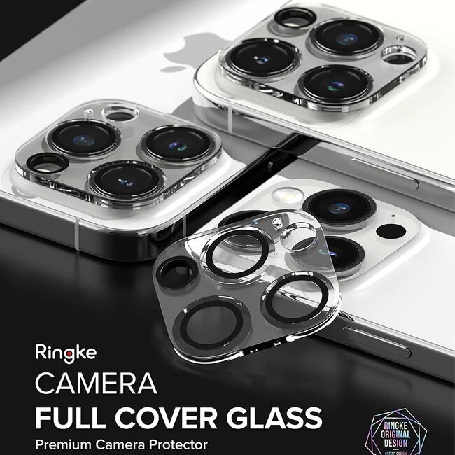 [Pachet 2x] Folie sticla camera iPhone 15 Pro Ringke Camera Protector, transparenta