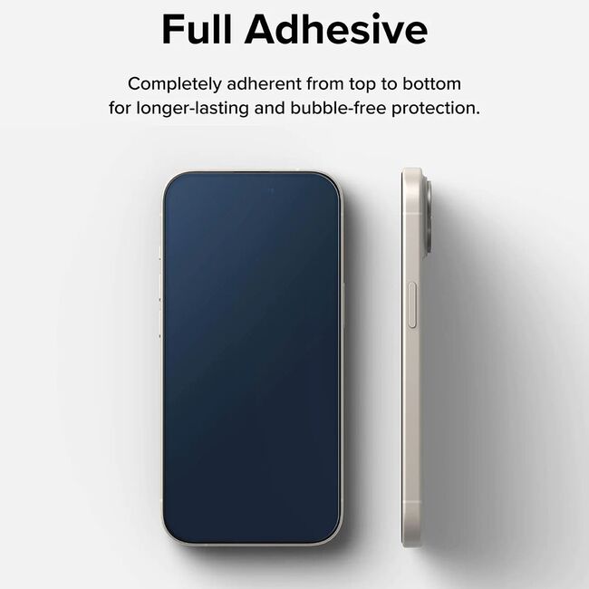 Folie sticla iPhone 15 Ringke Cover Display Tempered Glass, negru