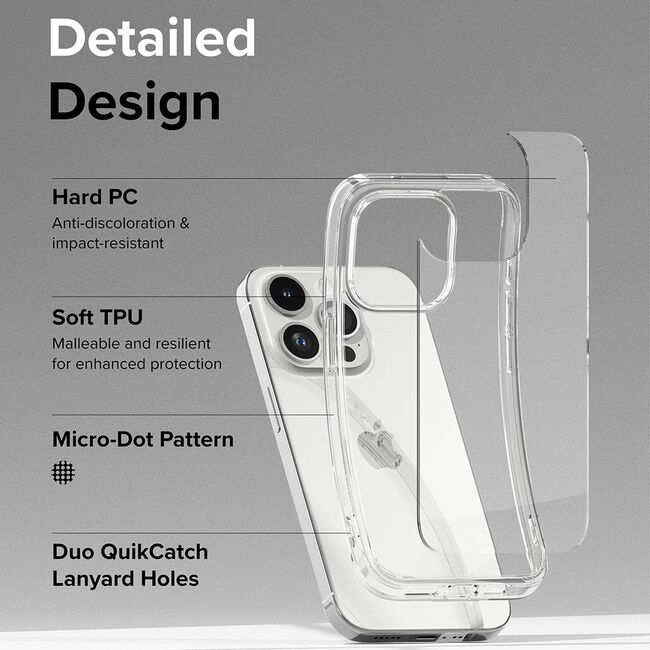 Husa iPhone 15 Pro Max Ringke Fusion, transparenta