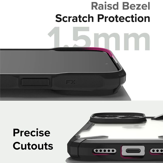 Husa iPhone 15 Pro Ringke Fusion X Design, camo black