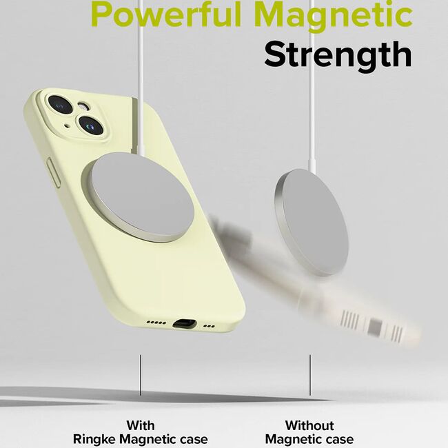 Husa iPhone 15 cu MagSafe Ringke Silicone Magnetic, stone