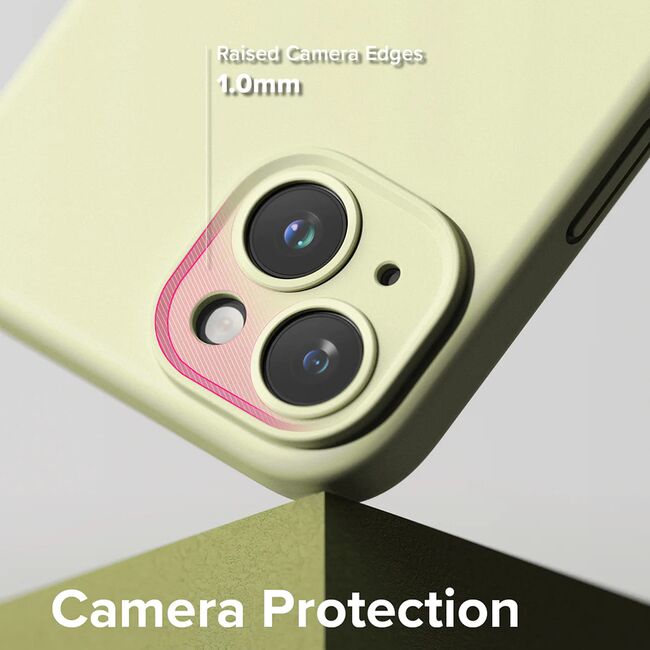 Husa iPhone 15 cu MagSafe Ringke Silicone Magnetic, sunny lime