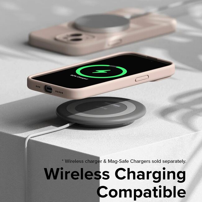 Husa iPhone 15 Plus cu MagSafe Ringke Silicone Magnetic, sunny lime