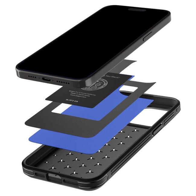 Husa iPhone 15 Pro Max Spigen Cryo Armor, albastru