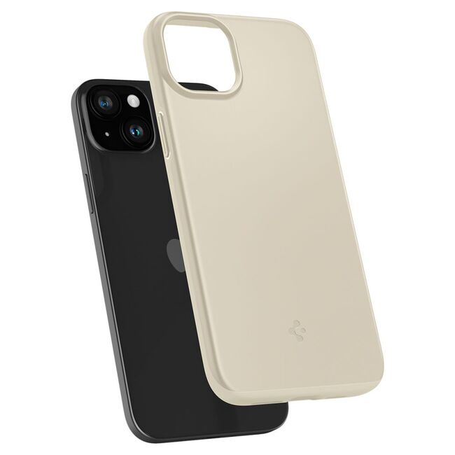 Husa iPhone 15 Spigen Thin Fit, Mute Beige