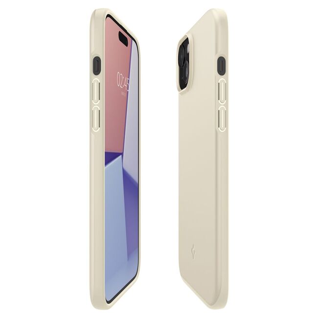 Husa iPhone 15 Spigen Thin Fit, Mute Beige